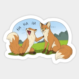 Weird Fox Friend Sticker